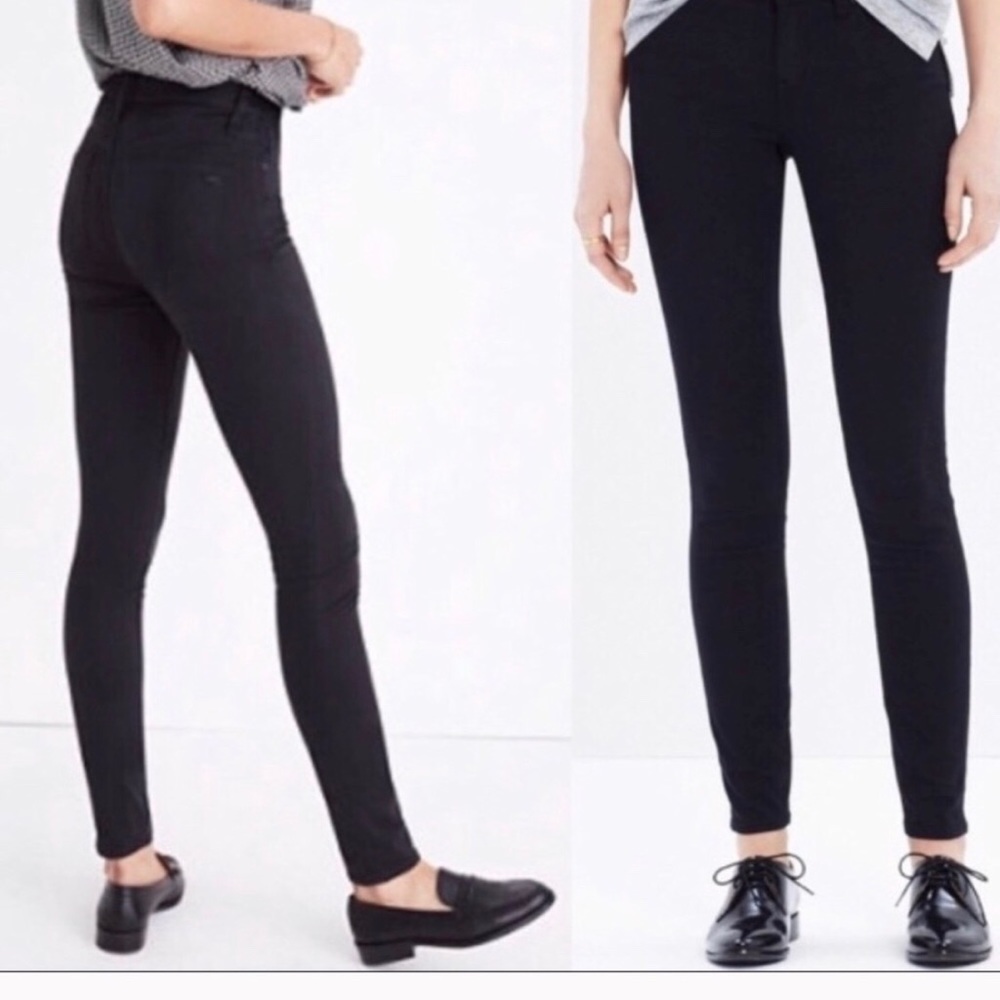 Madewell 9” High-Rise Skinny Black Denim Pants 25T